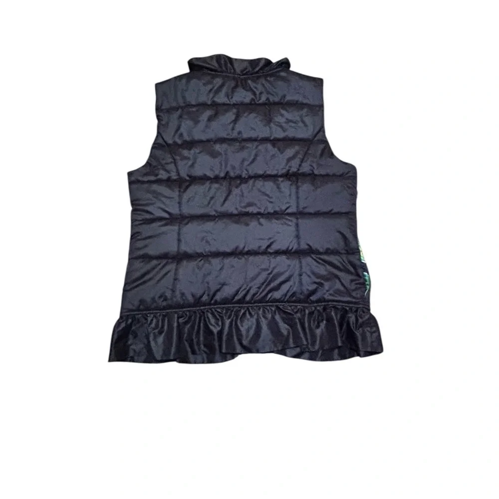 Lilly Pulitzer Girls Melanie Ruffle Floral Zip Up Puffer Vest